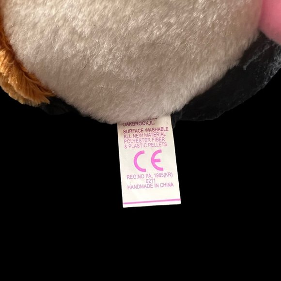 TY Beanie Ballz Collection Speedy Guinea Pig Hamster Stuffed Animal Plush Calico - Picture 5 of 10
